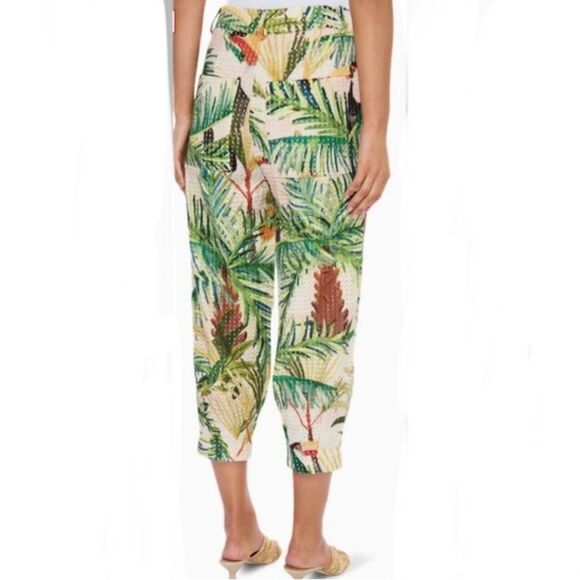 NEW FARM Rio Toucan Paradise Eyelet Pants Tropical Toucan Bird Yellow Size L - Picture 4 of 16